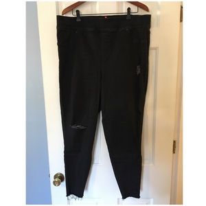 Spanx Distressed Skinny Jean Jeggings Black 3X